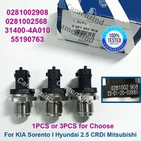 Sensor de Presión de Combustible Nuevo (1/3 Piezas) para KIA Sorento I, Hyundai 2.5 CRDi, Mitsubishi 0281002908 314004A010 0281002568 31400-4A010
