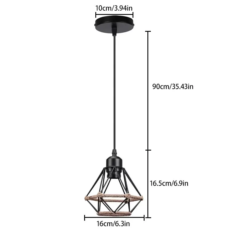 Modern Mini Pendant Light Wrought Iron Cafe Bar Clothing Store Black Hanging Lamp Industrial Retro Loft Dining Room Lighting