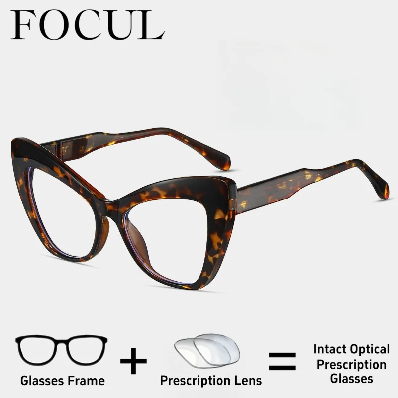 

FOCUL Clear Vision Comfortable Photochromic Myopia Eyeglasses Anti-Reflectivel Glasses Women Custom Prescription Optical Eyewear