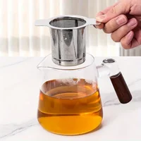 High Quality With Cover Tea Infuser Stainless Steel Coffee Tea Strainer Grid Binaural Net Leak Tea Mesh Tea Filter Tea Accessory 3