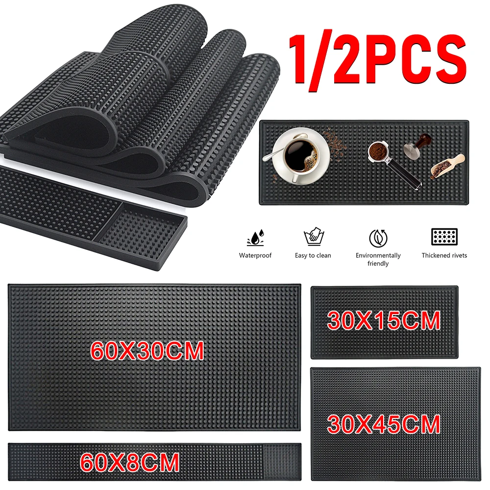 1/2 pz Bar Mat antiscivolo PVC Cafe Bar Mat impermeabile resistente al calore Cup Mat Bar Service