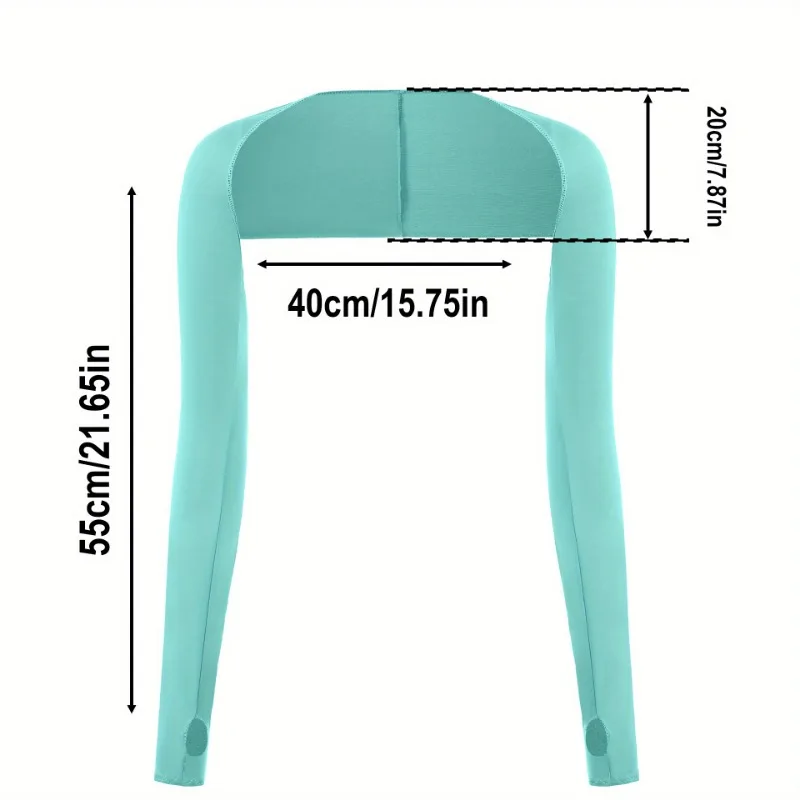 Integrierte Sun Cape-Ärmel – UPF 50+ Nylon-Spandex UV-Schutz für Autofahren und Outdoor-Sportarten, feuchtigkeitsableitende Unisex-Abdeckung