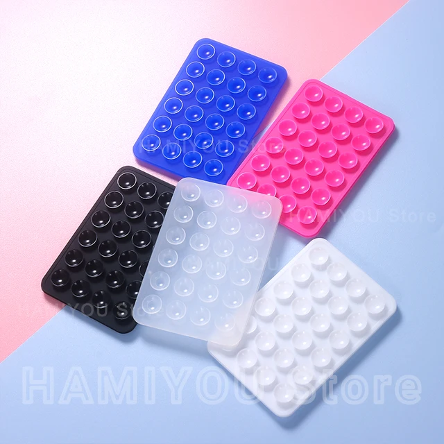 6-1Pack Mount Antypoślizgowe, kolorowe, silikonowe stojaki na telefon z przyssawką, samoprzylepne, samoprzylepne etui na telefon komórkowy, mocny uchwyt