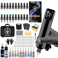 Tattoo Kit POSEIDON V5 New  Tattoo Pen Kit For Permanent Makeup Tattoo Machine Kit High Power Tattoo Power Supply Tattoo Gun Kit