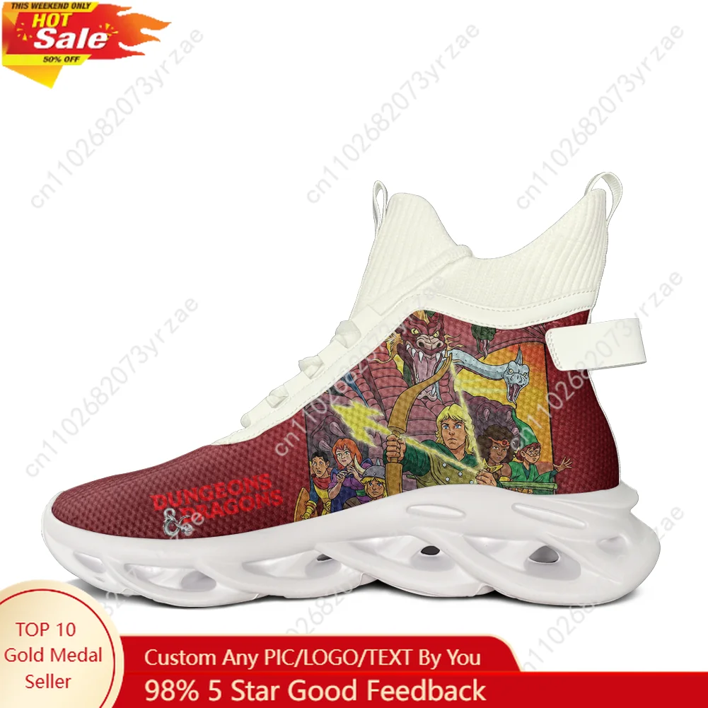 

Dungeons Dragons High Top Flats Sneakers Men Women Teenager Sneaker High Quality Personalized Fashion Casual Shoe Custom Shoes