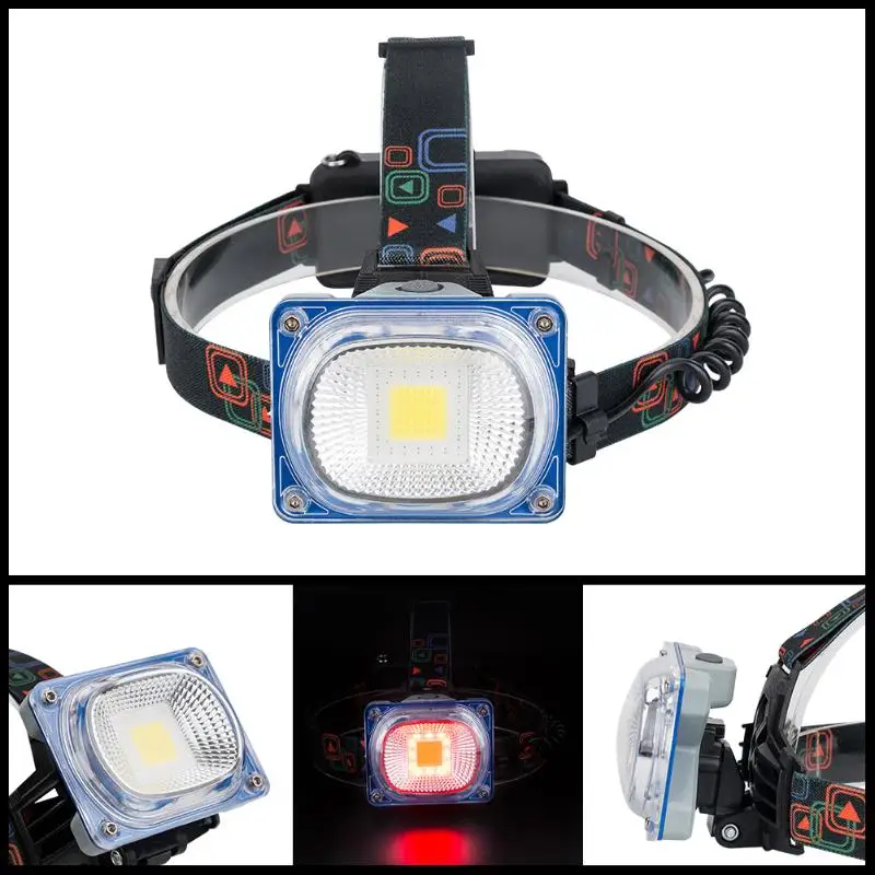 COB LED Headlight USB Rechargeable Portable Waterproof  Headlamp 10W 800LM 3 Modes Wide Angle Lighting  Flashlight Torch