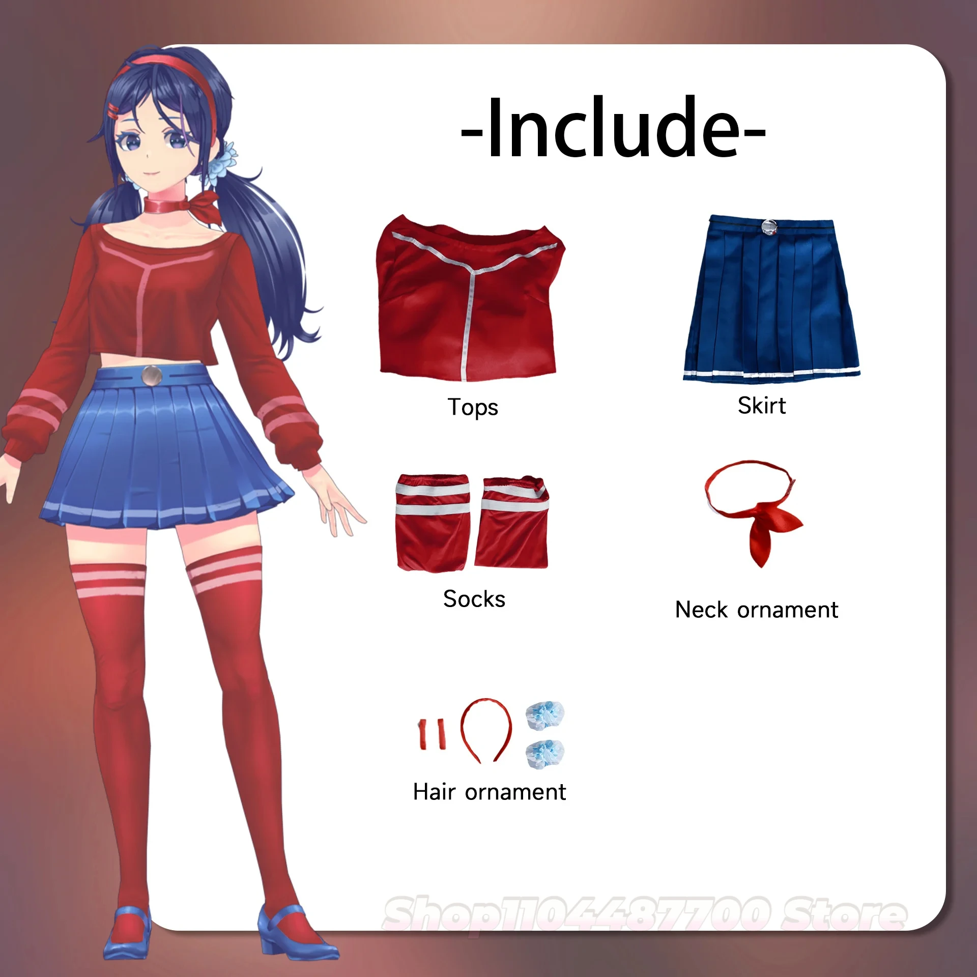 

New 2025 Game Miside Cosplay Costume Adult Women Casual Outfits Uniform Skirt Full Set Accessories Suit Halloween Party Prop