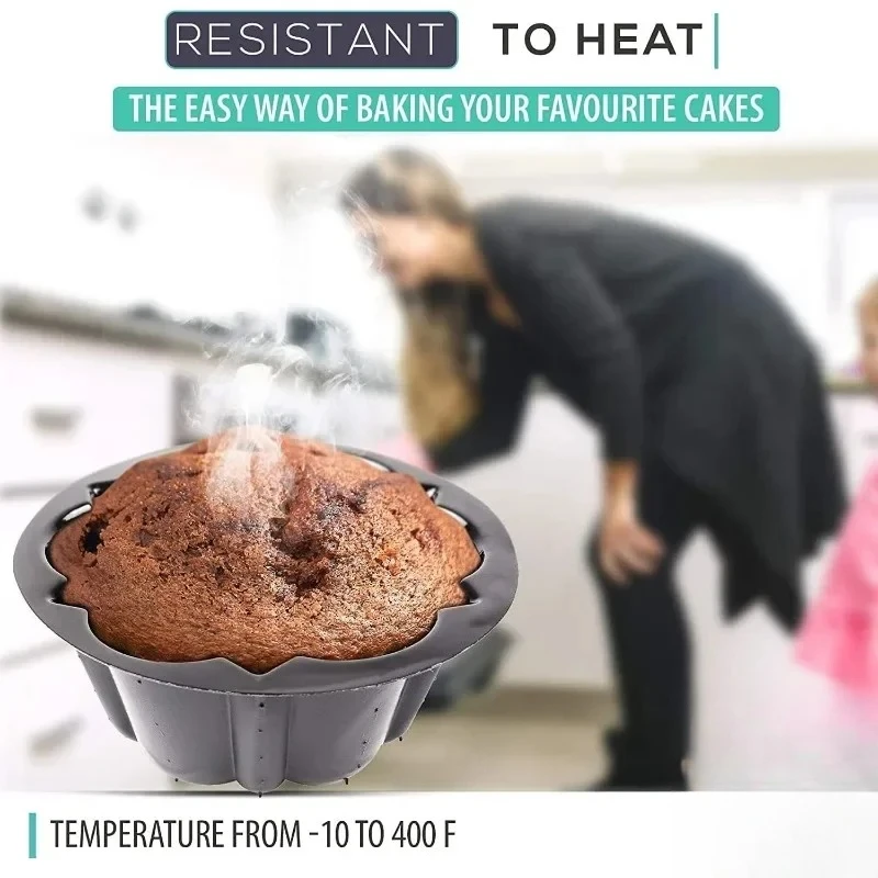 Non-Stick Silicone - Reusable Non-Stick baking New Products Hot SaleBakeable Plastic Mini Flan Molds Pan - Baking Pan