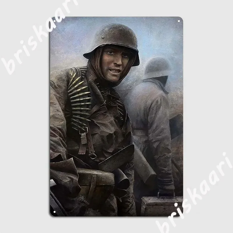 German Soldier Wwii Poster Metal Plaque Club Home Club Bar Design Wall Plaque Tin Sign Poster