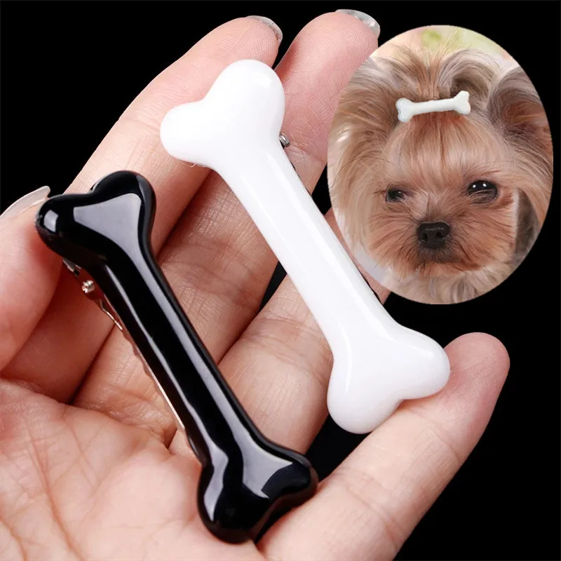 

Dog Hairclip Vivid White Dog Bone Hair Pin Lovely Side Band Clips Hairpin Barrettes for Pet Cat Dog Headwear Hair Accessories