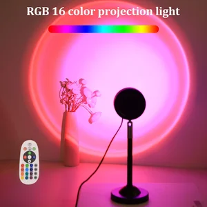 USB sunset projection light, remote control, 16 colors, 180 ° rotation, suitable for room, photography, decoration atmosphere 6 MAIN SALES SAW - №3