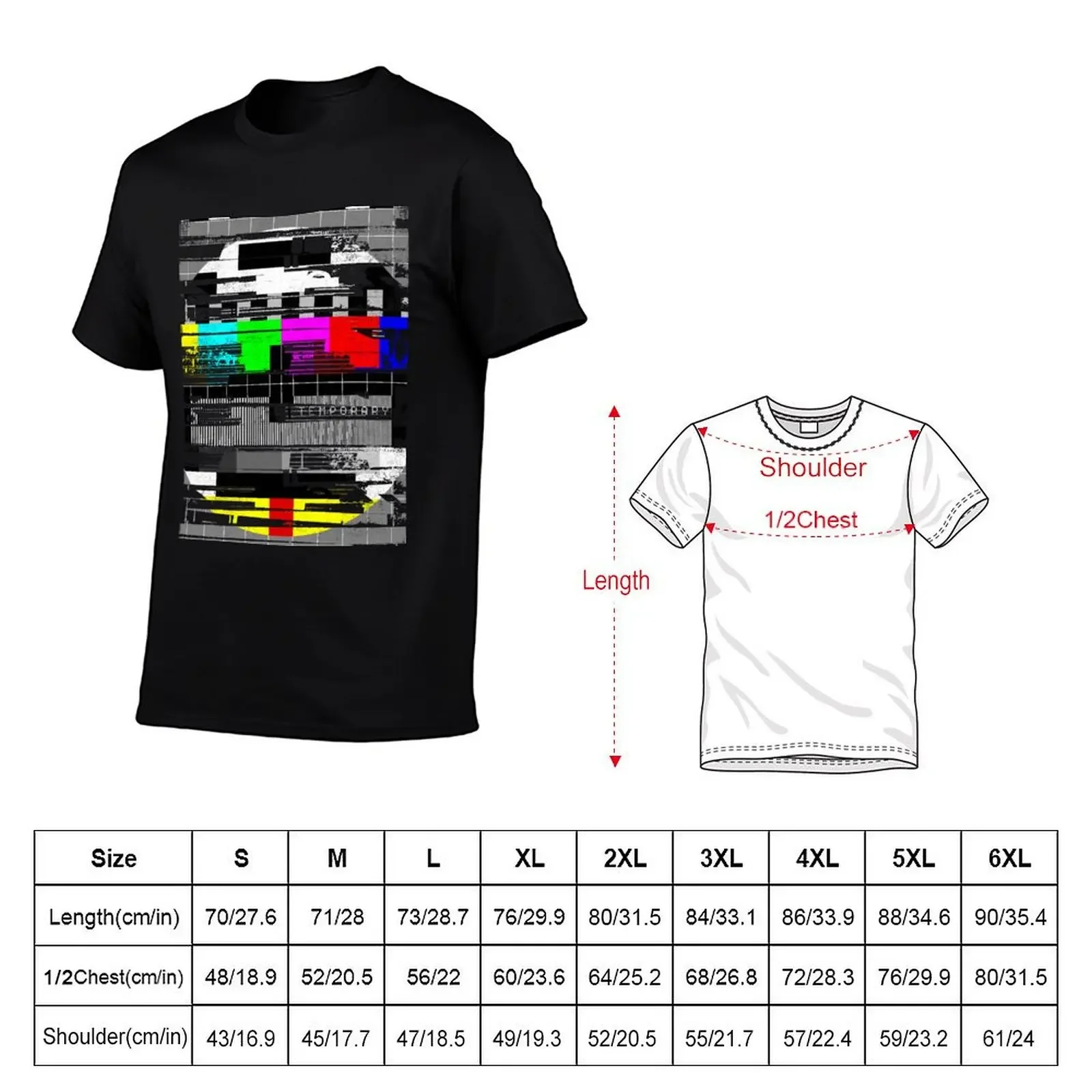 Test Card T-Shirt anime stuff quick drying shirts graphic tees slim fit t shirts for men