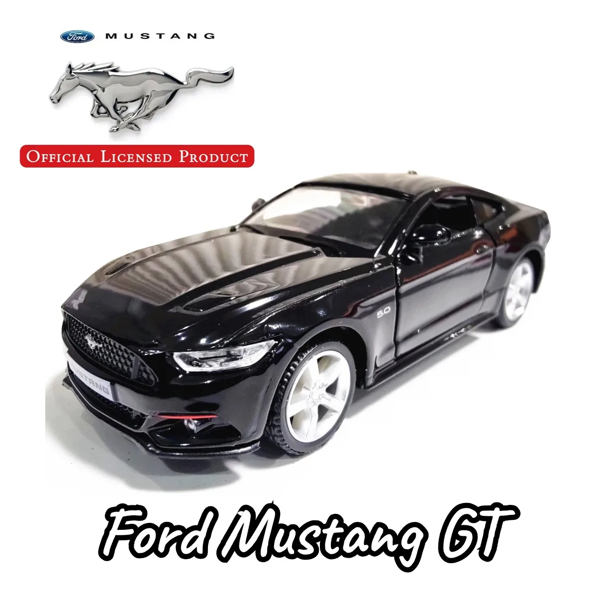 1:36 Metal Diecast Car Model Repilca Ford Mustang Scale Miniature Collection Vehicle Hobby Kid Toy for Boy Xmas Gift