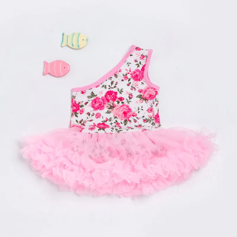 

Baby Summer Dress Gauze Skirt Off-Shoulder Chiffon Printed Romper Dress Children's Dress Set Baby Girl Fashion Princess Dress