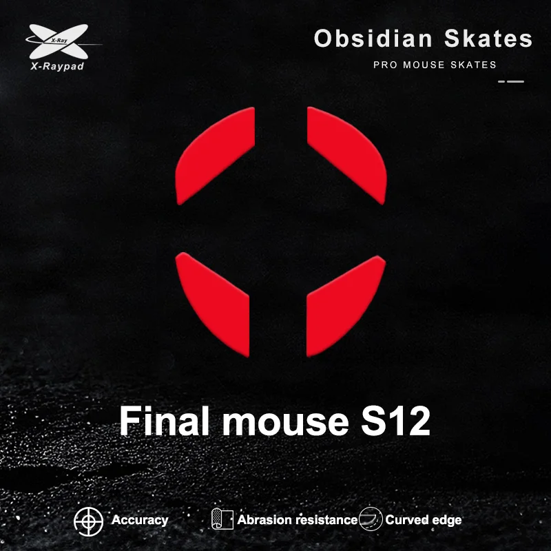 Xraypad Obsidian Mouse Skates For Ultralight 2/Starlight 12 X-raypad Final mouse S12 Mice Glide Feet