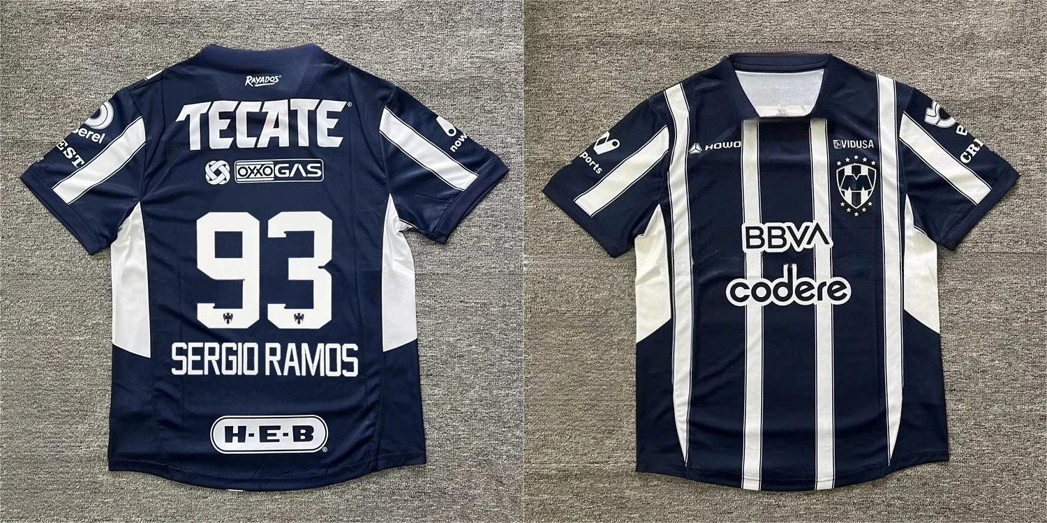 Najlepiej sprzedająca się nowa koszulka piłkarska Monterrey z nadrukiem 3D dla mężczyzn i kobiet, szybkoschnąca koszulka, oddychający T-shirt.