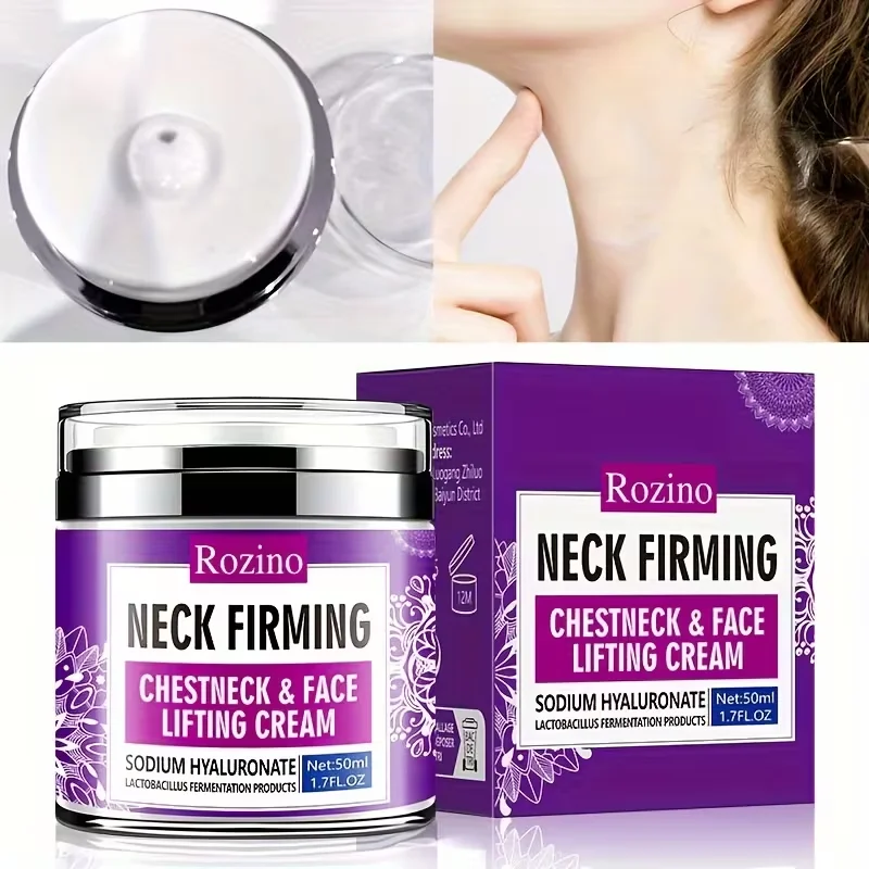 1Pcs/2Pcs/3Pcs-Rozino Facial and Neck Lifting Cream - Provides Instant Firming and Lifting Effects, Reduces the Appearance of Wrinkles, and Improves the Appearance of Sagging and Dull Skin. Suitable for the Chest, Face, and Neck, Specially Formulated to Enhance the Beauty of the Neck and Face.