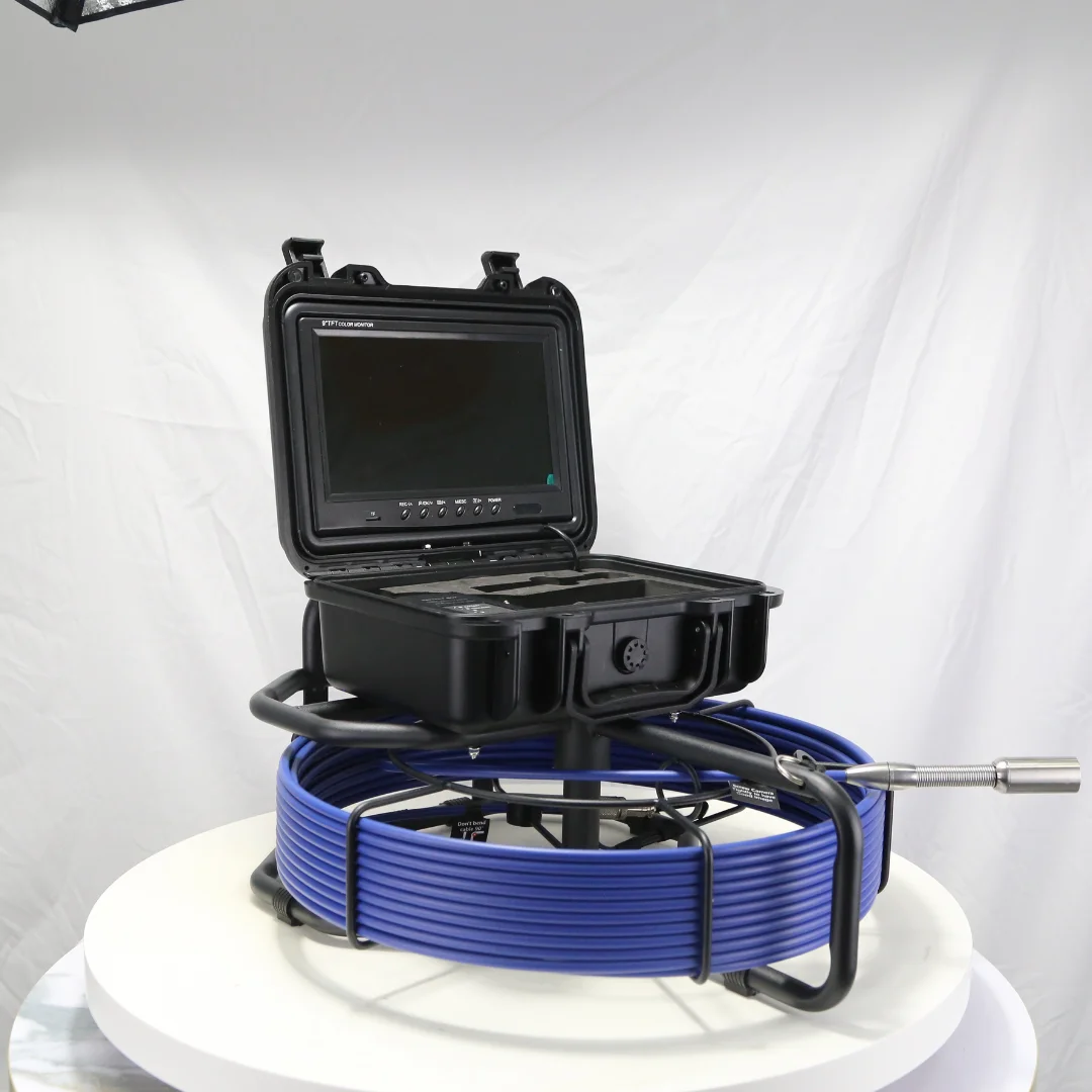 Telecamera per fognature OEM 720P 1080P Localizzatore DVR 512 opzionale Funzione WiFi con telecamera per ispezione tubi con schermo LCD da 9"
