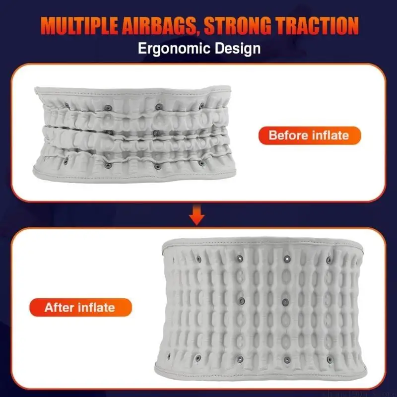 QX2E Electric Heating Massage Belt Decompression Lumbar Back Waist Massager Support Vibration Inflatable Pain Relief Brace