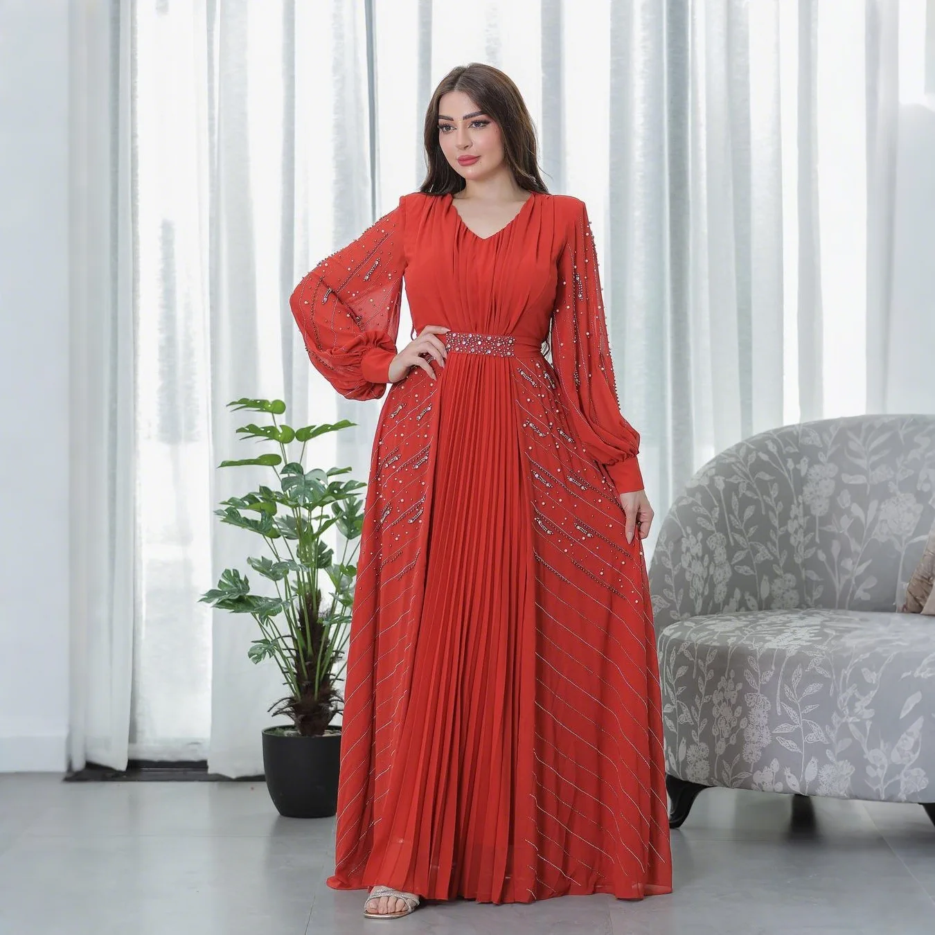 Mode Vrouwen Lange Jurk Moslim Abaya Diamanten Party Gown Dubai Kaftan Eid Djellaba Islam Jalabiya Vrouwen Musulmane Vestidos Gewaad