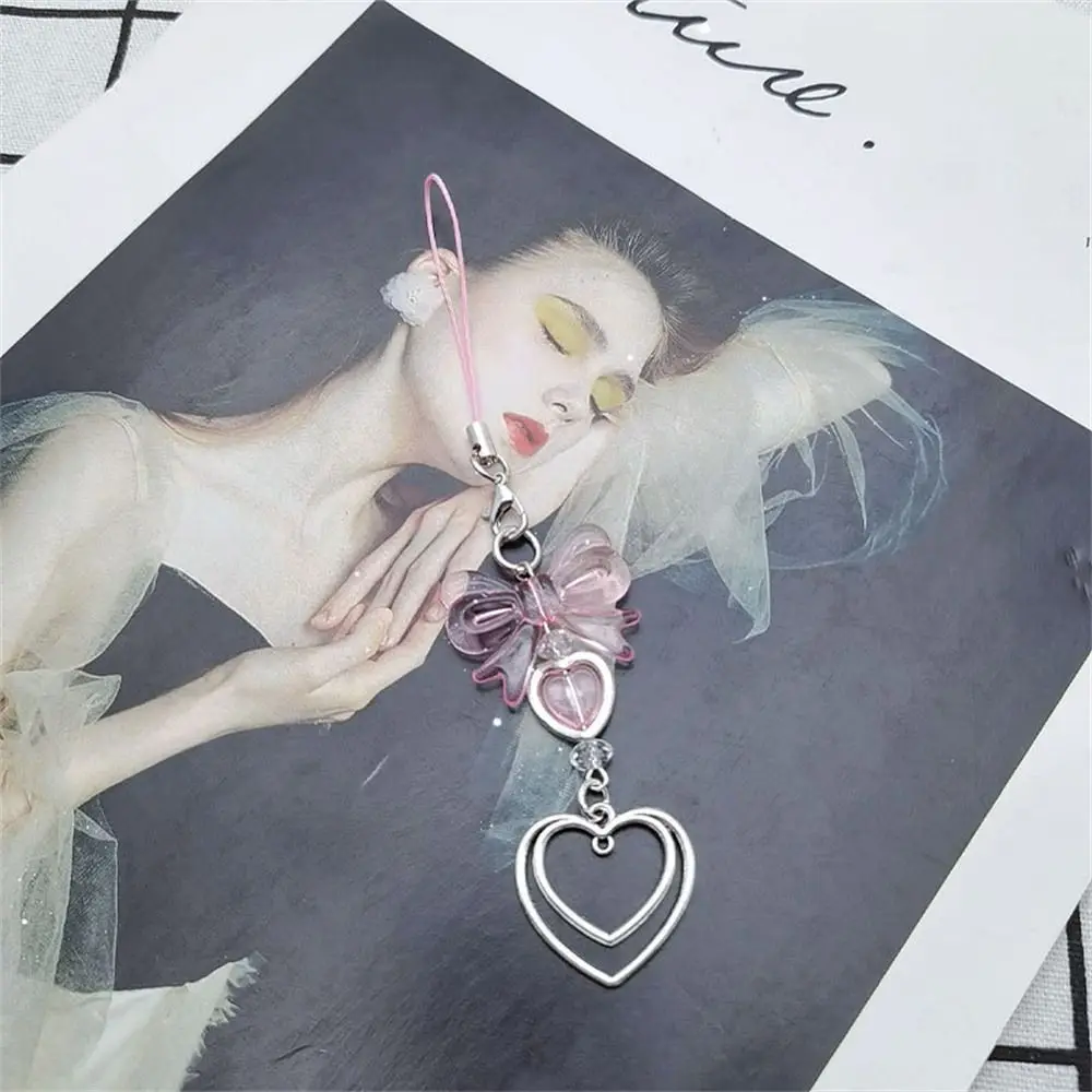 

Ремешок для телефона, брелок для ключей, подвеска для сумки, бисерная цепочка, крутая розовая цепочка для девушки, подвеска для телефона в виде звезды, ремешок для мобильного телефона