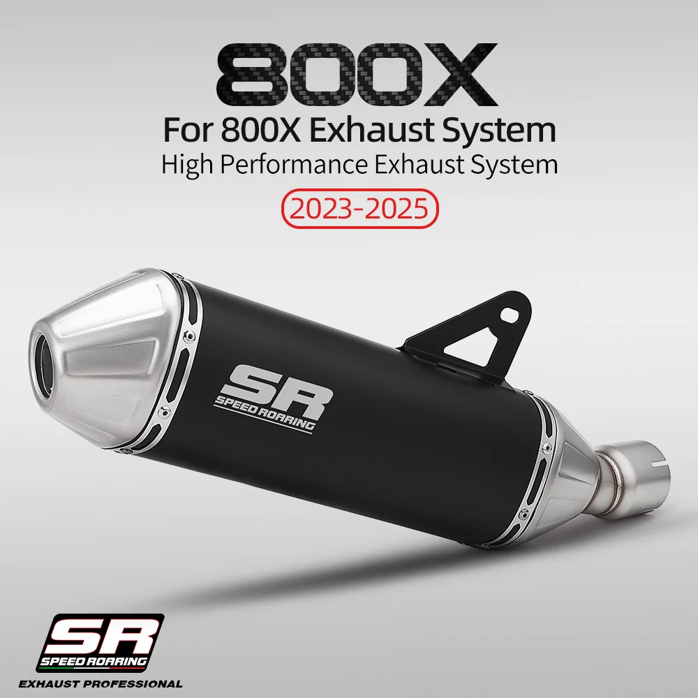 

For 800X 800 X Adventure Rally Pro Motorcycle Exhaust Modified Stainless Slip on Line Muffler