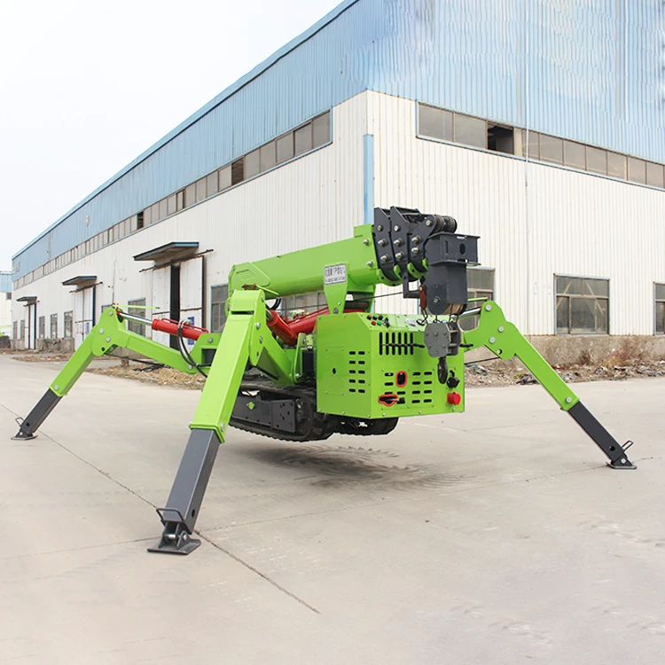 Manufacturer Construction Machinery 3T Mini Spider Crane Black Spider Crane with Basket for Construction Site Material Handling