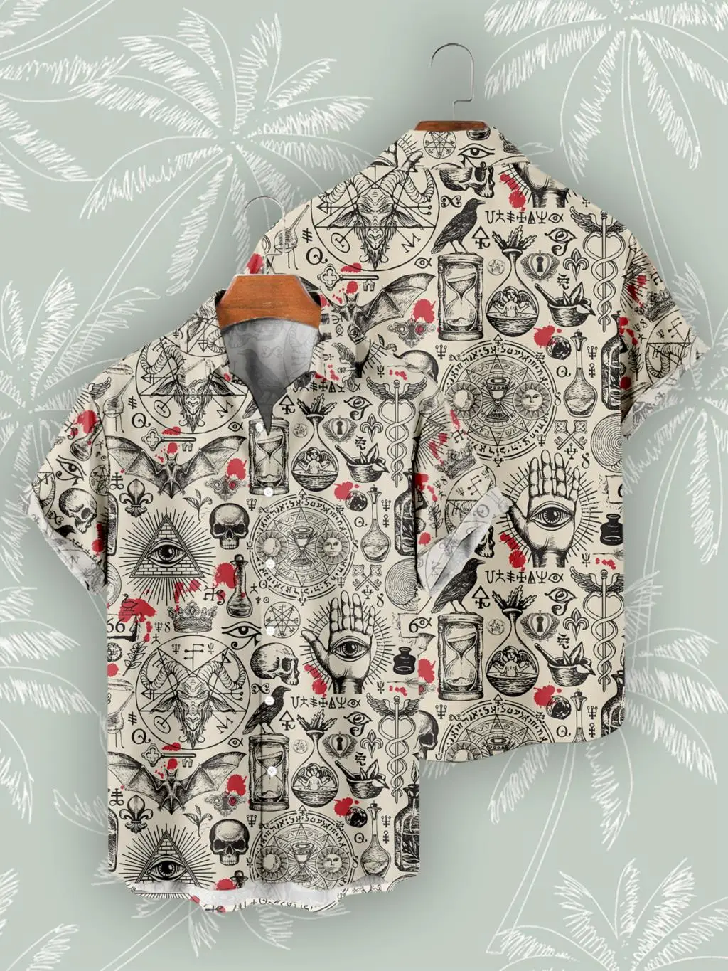 New Hawaiian Shirts For Men's Skull Summer Casual Short Sleeve Y2k High Quality Oversized Streetwear Vintage Beach Tops Clothing