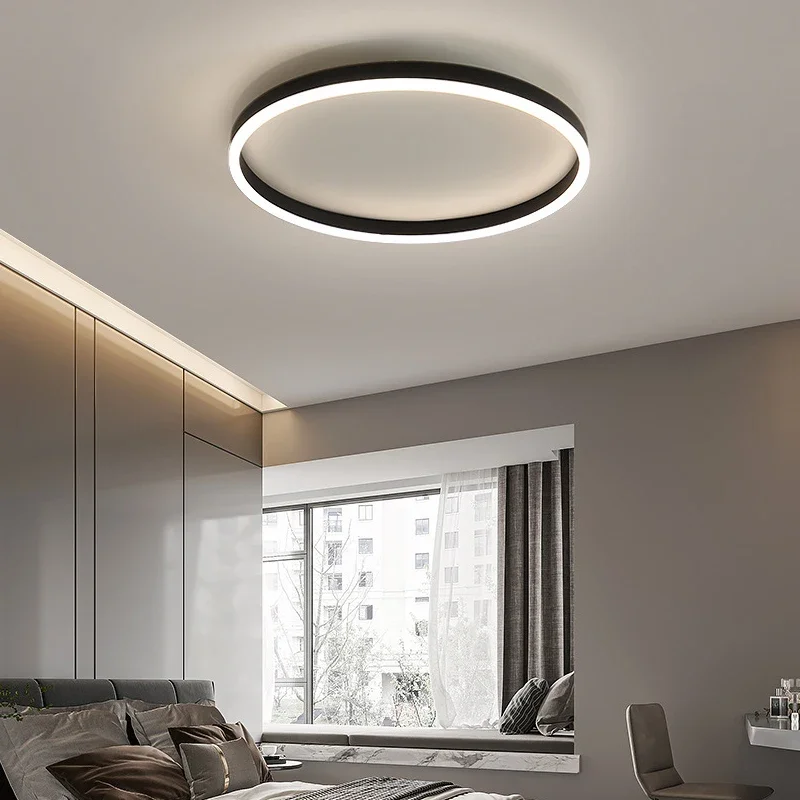 LED Ceiling Lamp Nordic Modern Round Ceiling Lights Remote Control Dimmable Surface Lighting for Living Room Bedroom Study Lamps