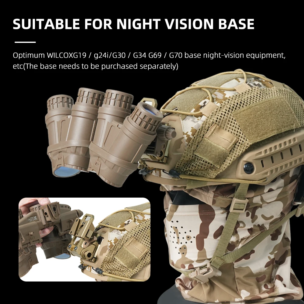 BOOIU Tactical Helmet GPNVG18 Four-eye Night Vision Goggles Model with Battery Case NVG Model Helmet Accessories-No Function