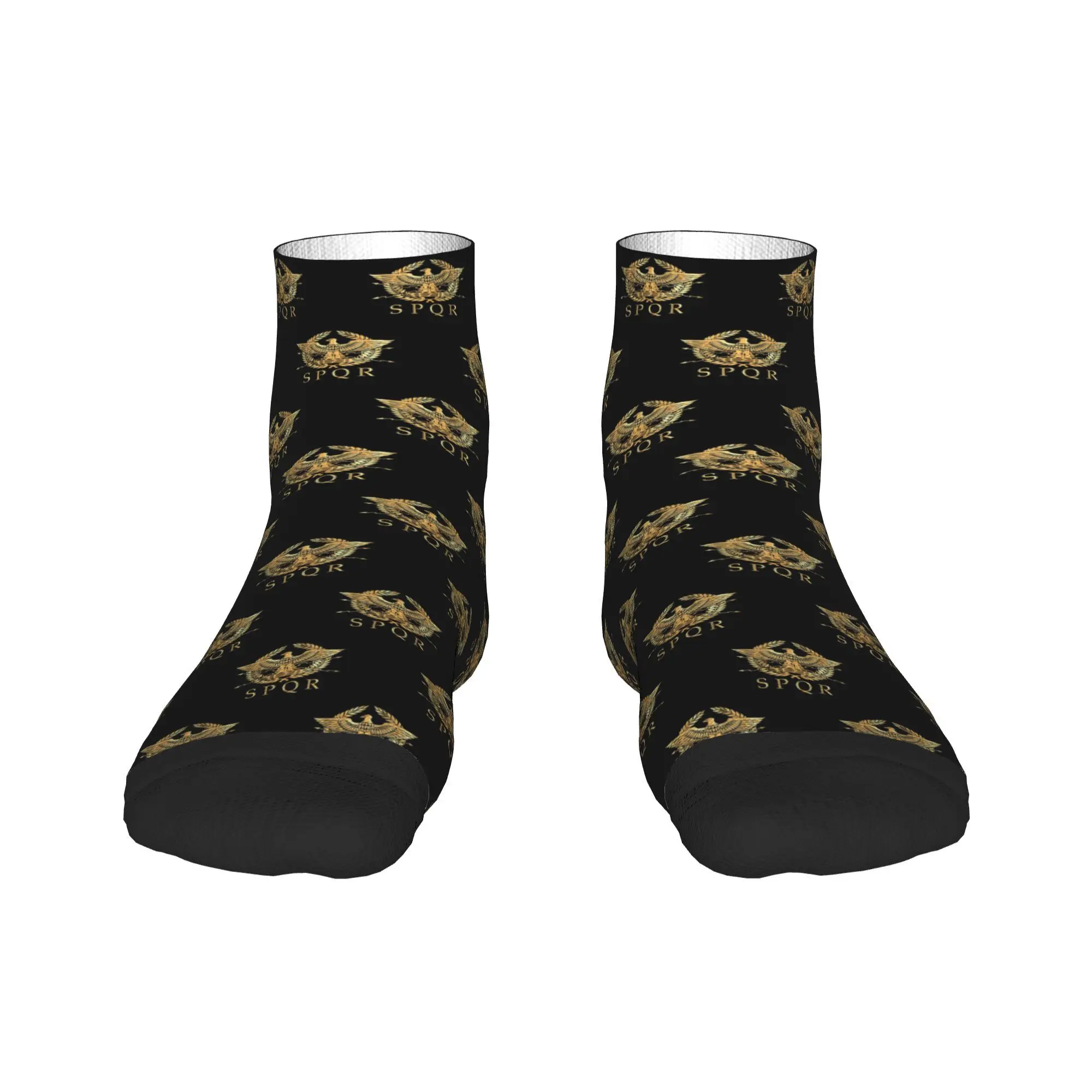 

SPQR- Roman Empire Standard Shield Socks Harajuku Sweat Absorbing Stockings All Season Socks Accessories for Man's Woman's