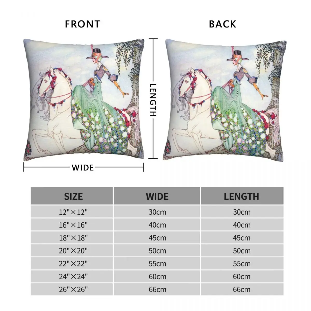 The Brave Rider Kay Nielsen Pillowcase Polyester Linen Velvet Printed Zip Decor Throw Pillow Case Sofa Seater Cushion Case