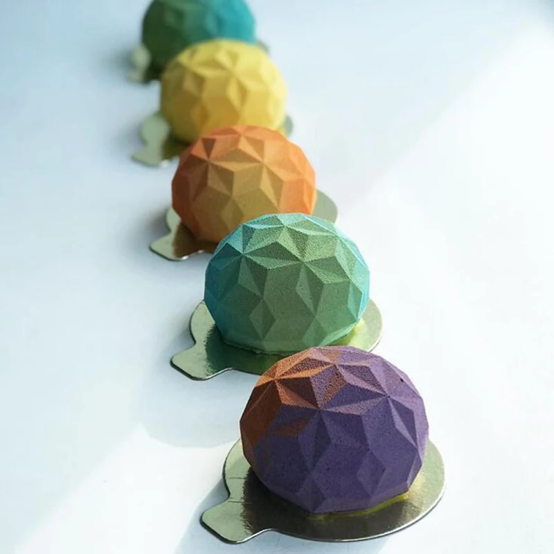 3D Mousse Kuchen Backform Herz Käsekuchen Dessert Diamant Himbeere Silikon Form Kerze Seife Machen Liefert Gebäck Werkzeuge – Detail 13