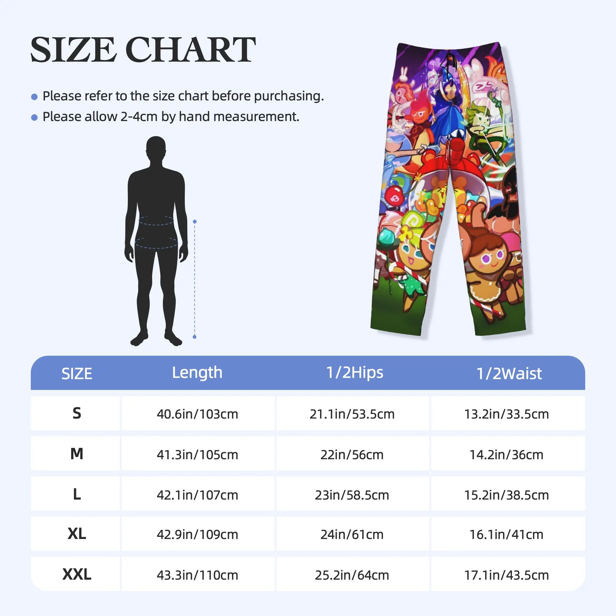 Custom C-Cookie Run Kingdom Pajama Pants Men Cute Anime Sleepwear Lounge Sleep Bottoms Stretch with Pockets - view 5