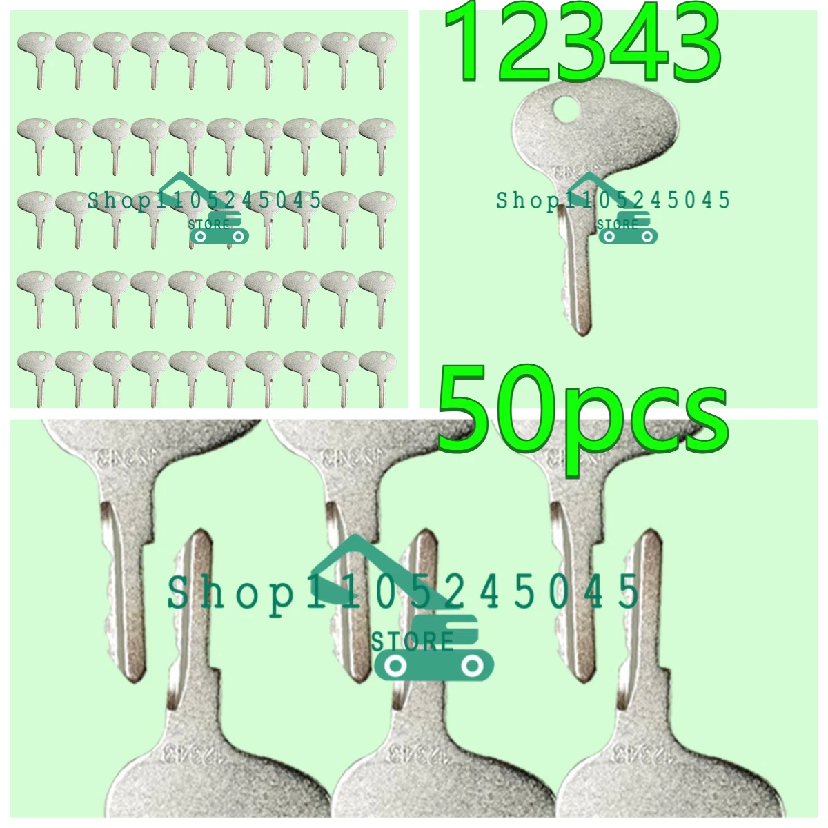 

50PCS 12343 Ignition Starter Keys