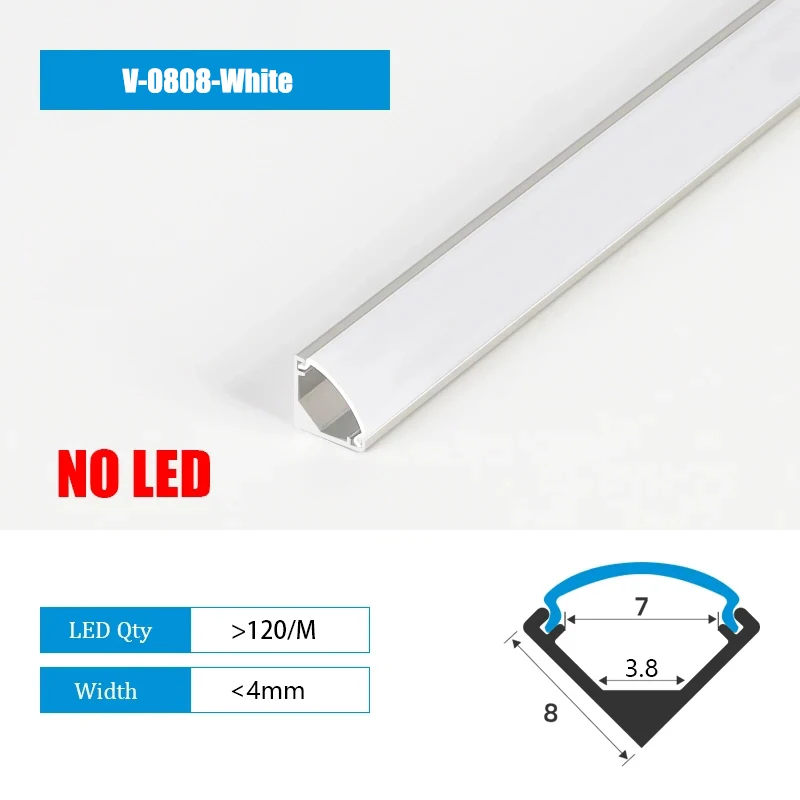 ksdligh 45-Grad-V-Aluminiumprofile, LED-Kanal-Diffusor, Deckenplatte, Eckdekoration, Linie, Lampe, Bar, Zuhause, Raum, Atmosphäre, Beleuchtung 5