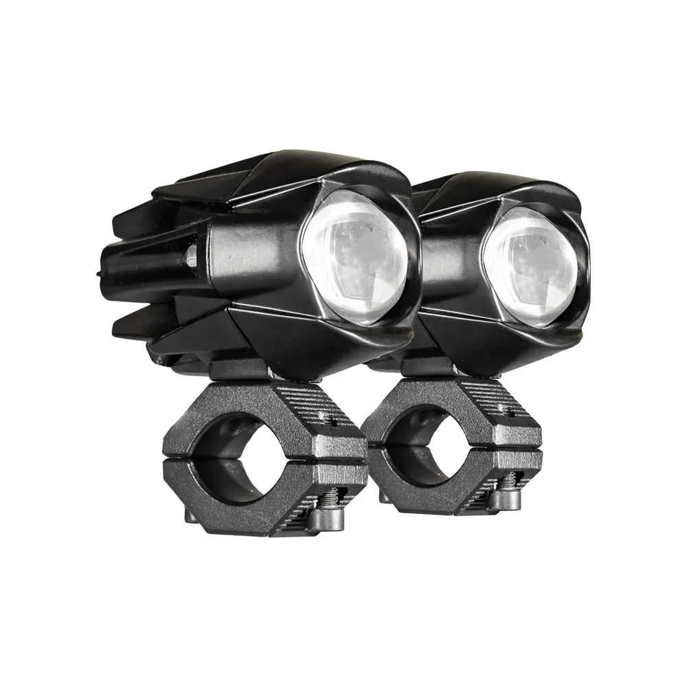 

Motorcycle LED Lens Spotlight Double Lenses Spotlight Motorcycles Auxiliary Fog Lamp Dual Color White Yellow Light