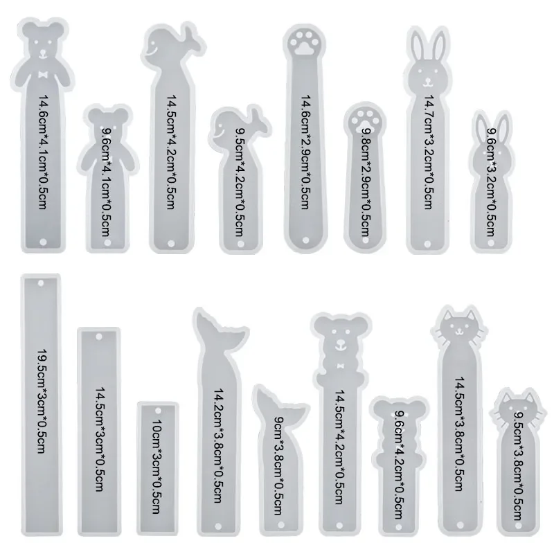 

Silicone Bookmark Molds Animal Shape Epoxy Resin Molds UV Resin Casting Tools Tassels For Jewelry Making DIY Handmade Craft