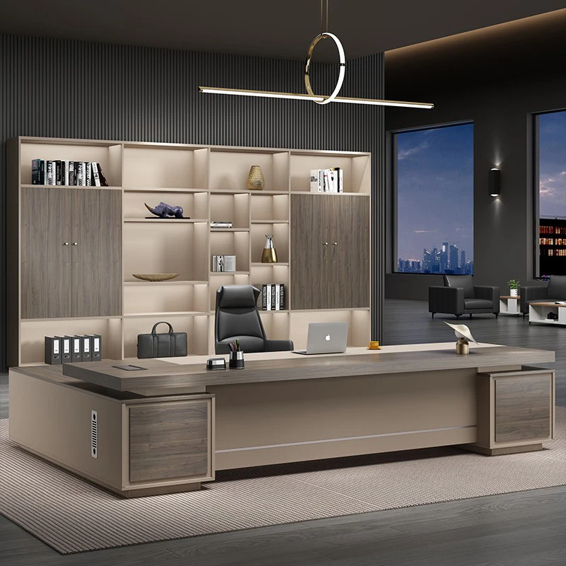 

Modern Luxury Executive Office Furniture Boss Table And Chair Set With Table And Chair Bureau Executive Office Furniture