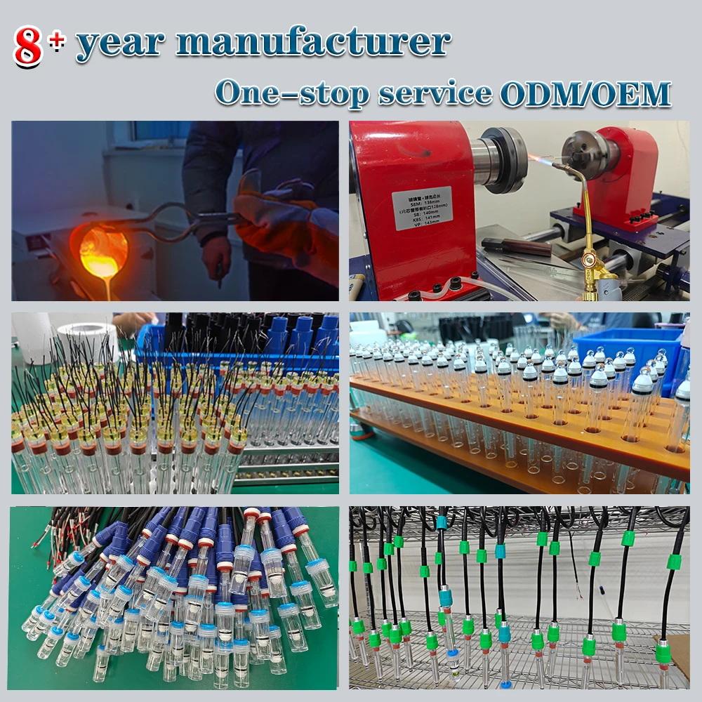 عالية الدقة استجابة سريعة IP68 مقاوم للماء مقياس درجة الحموضة الفولاذ المقاوم للصدأ EC الاستشعار لعلاج مياه الصرف الصحي النقي OEM