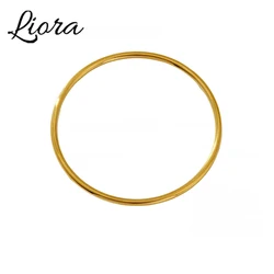 Liora Minimalist Stainless Steel Round Bangles For Women India Female Wristband Wedding Bracelets Daily Wear Jewelry