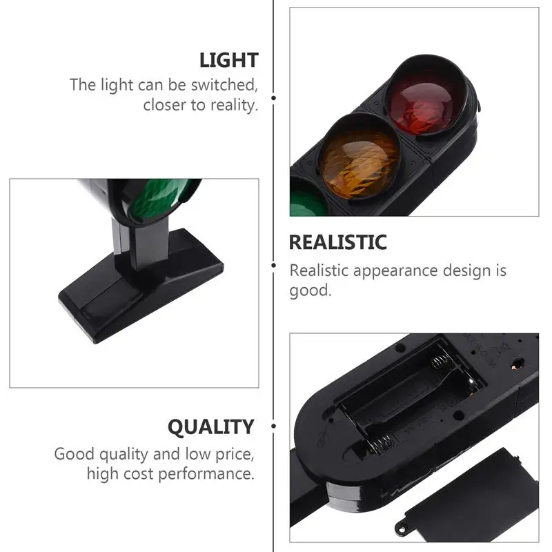 Traffic Lightkids Model Signsplay Lamp Mini Stop Lights Children Sign Road Set Signal Pretend Safetyeducation Living Simulated