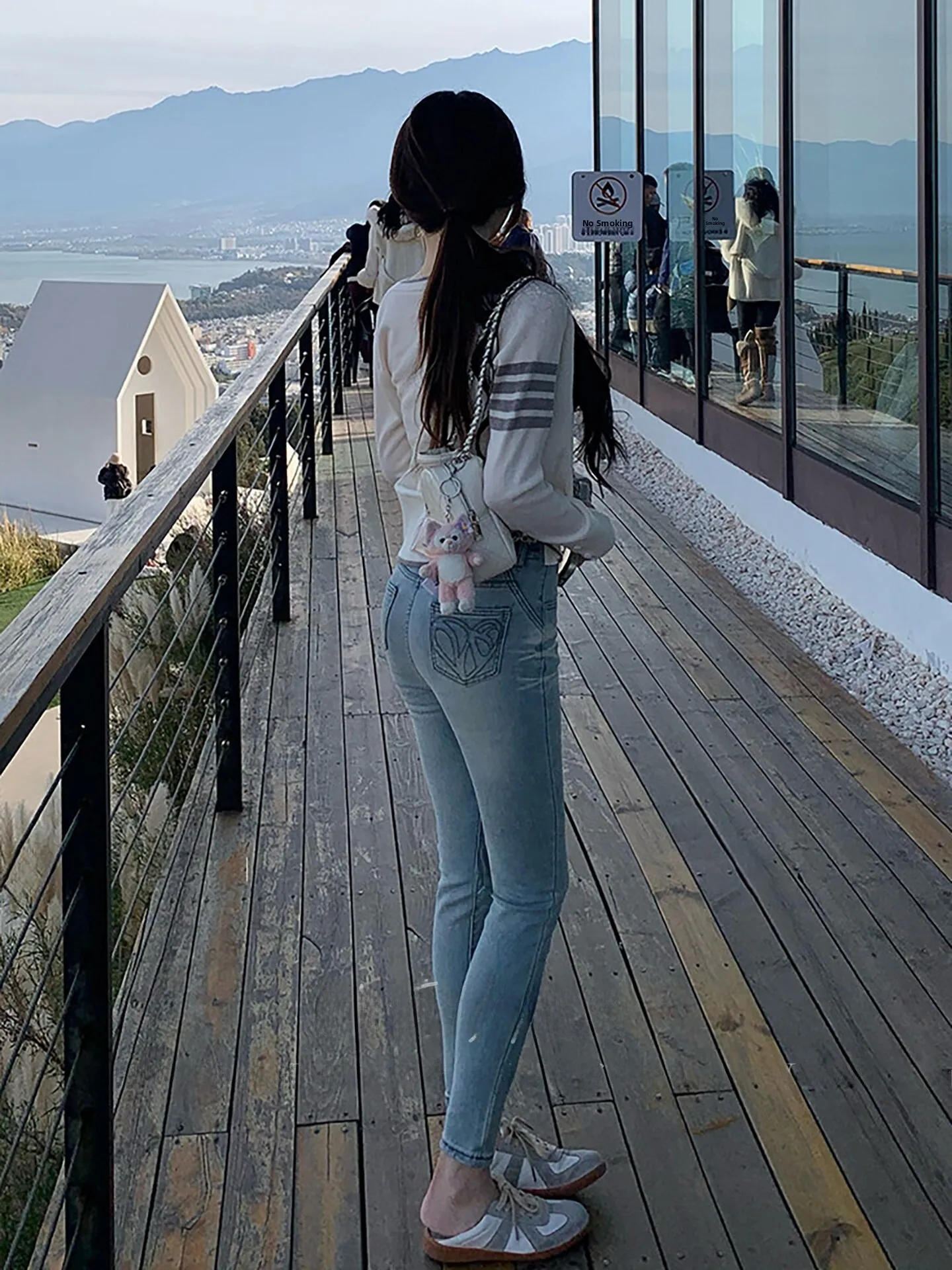 

Женские джинсы-карандаш с высокой талией из хлопкового стрейч-денима с вышивкой, облегающие, с эффектом утяжки живота, буткат, женские джинсы