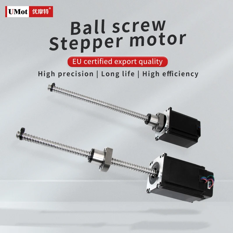 

UMOT 57mm Nema23 Ball Screw Stepper Motor Integrated Driver High Precision Linear Screw with Nut Customizable At Low Temperature