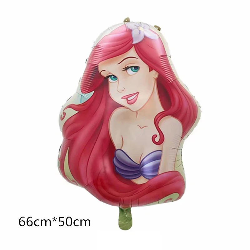 18 pollici Ariel Belle biancaneve cenerentola Disney Princess Foil Balloons decorazione per feste di compleanno per bambini Globos Girls Favorite