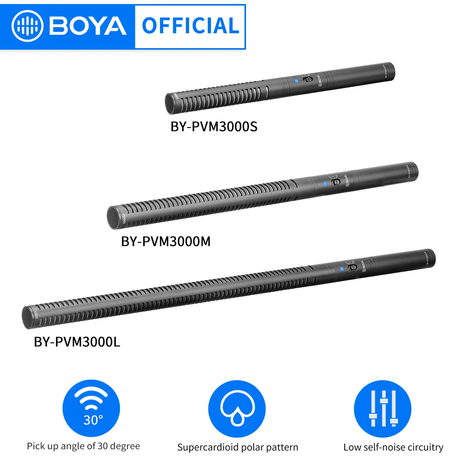 

BOYA Professional Condenser Shotgun Microphone Supercardioid Handheld Mic for Video Interview Camcorder Audio Recorder Camera