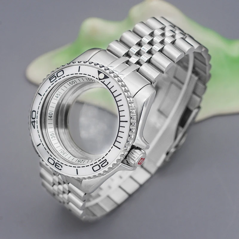 SKX007 SRPD Case and Strap Set compatible With NH34 NH35 NH36 4R35 and 7S26 Sapphire Crystal Glass With Transparent Case