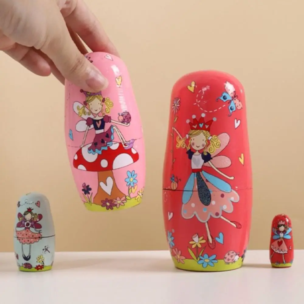 

Набор из 5 деревянных матрешек в виде животных: кролик, щенок. Безопасные деревянные игрушки для девочек. Новогодний подарок.