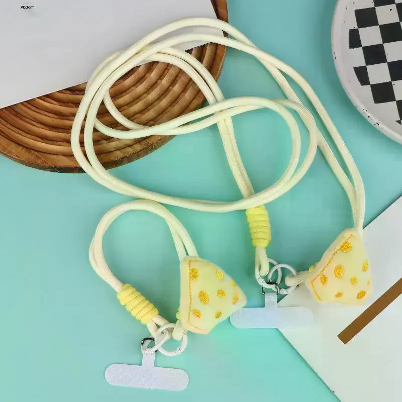 

Милый плюшевый ремешок для телефона с сыром, модная плетеная веревка, подвески для мобильного телефона, брелок для CCD-камеры, ремешок, универсальный чехол для телефона, подвеска