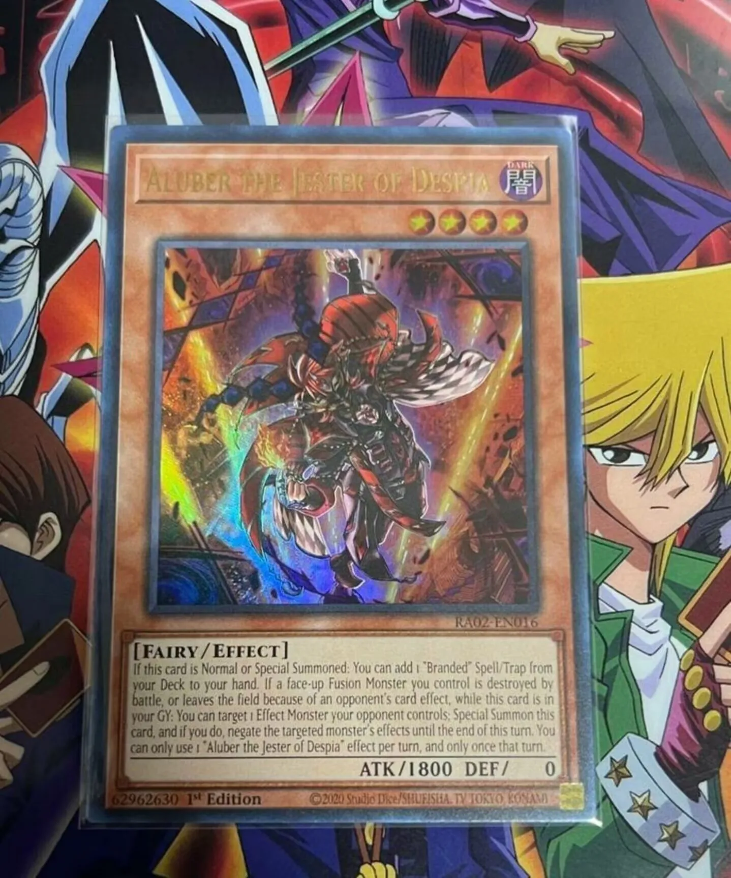 

Yugioh KONAMI Duel Monsters TCG RA02-EN016 Aluber the Jester of Despia Ultra Rare English 1st Edition Collection Mint Card